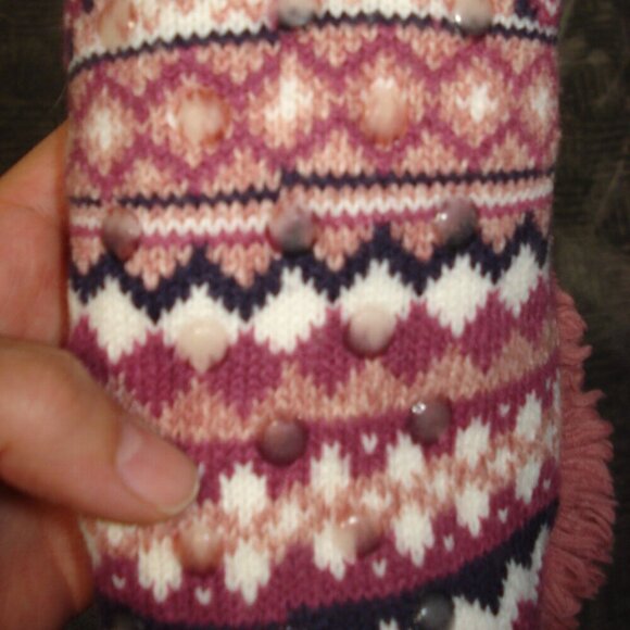 NO BRAND Girls Slippers Size 1.5 Pink White Multicolor - Picture 5 of 6